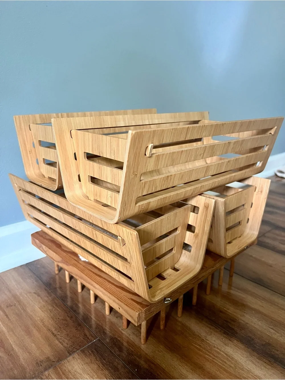 IKEA RIMFORSA Bamboo Light Brown Home/Kitchen Organizer Set of 4 RETIRED